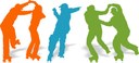 clipart of rollerskaters