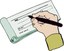clipart of hand writing a check