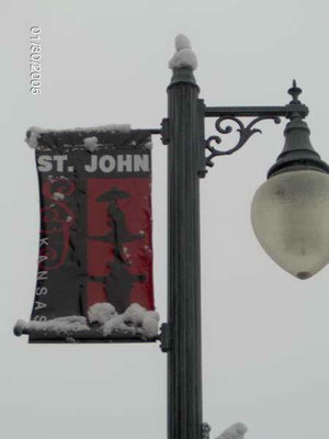 Banner with snow